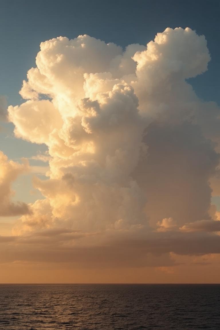 Build-up storm clouds gathering over Top End coastline at dusk